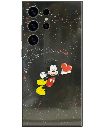 mickey mouse heart gesture smartphone skin – cute & classic vinyl wrap